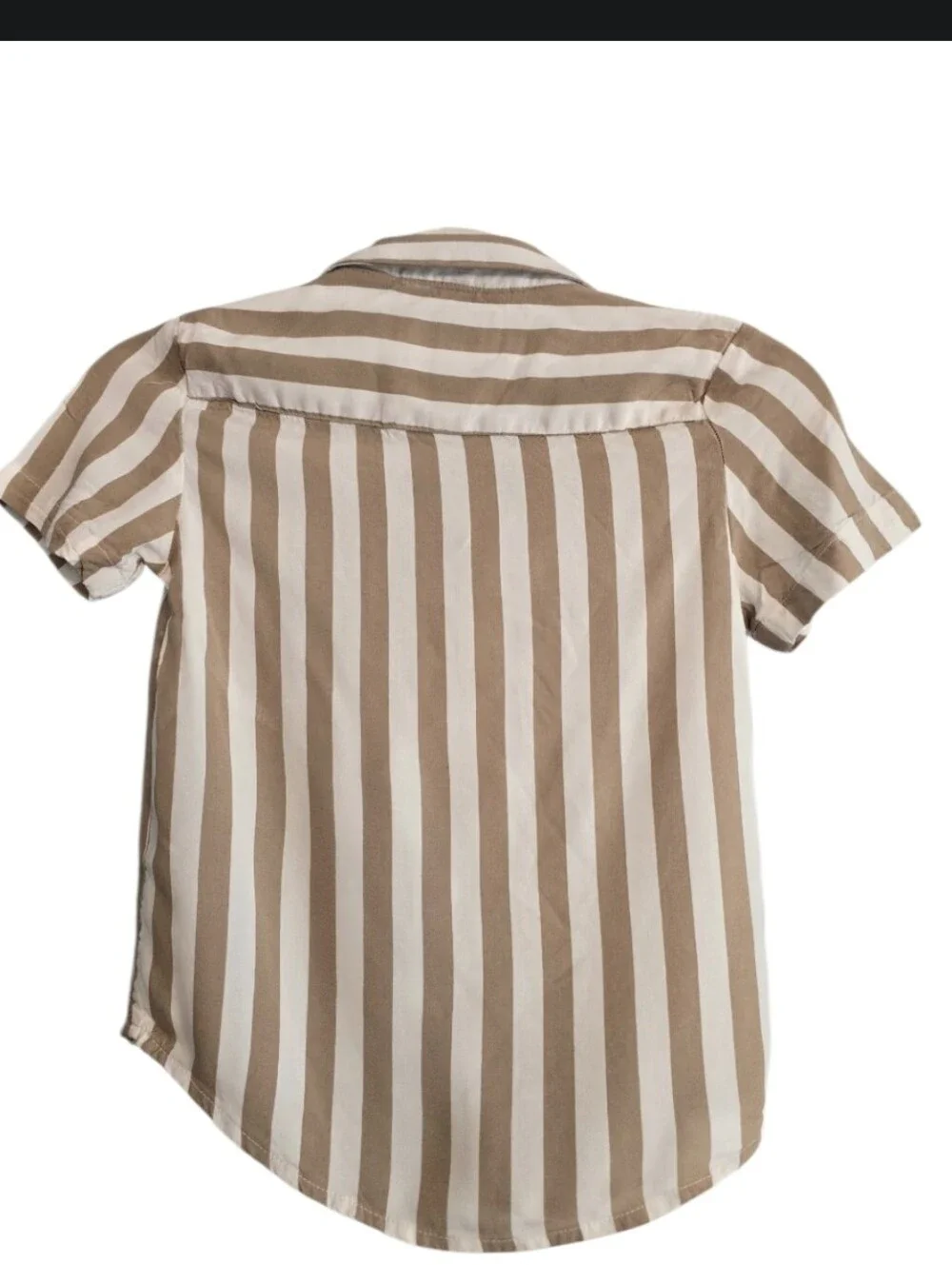 Denim & Flower Vertical Striped Button Down Toddler Shirt Size5/6 in EUC